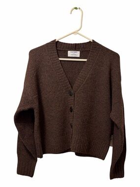 Old Navy Women's Chocolate Brown V-Neck Button Front Cardigan